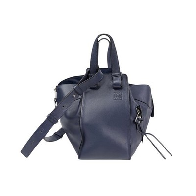 Loewe Hängematte Medium in blau Leder
