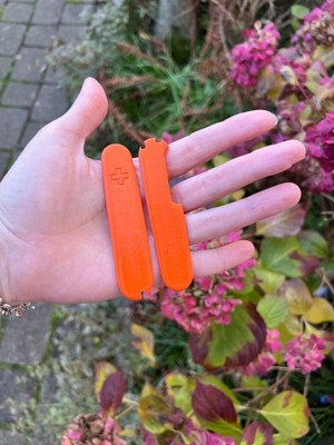 Custom scales für Victorinox 91 mm Plus G10 Micarta Orange Griffschalen