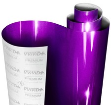 Vvivid Ultra Gloss Candy Metallic Purple Vinyl Car Wrap 1ft X 5ft