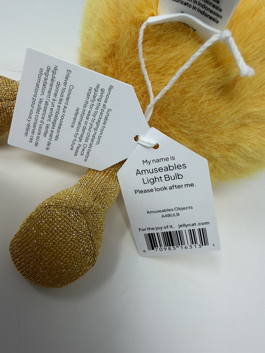 Authentic Amuseables Lightbulb Jellycat come with all tag and dust