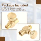 1Pcs 1/4 NPT High Pressure Brass Needle Valve for Propane Gas Flow Regulation