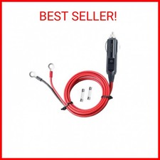 Carviya 1M 3.3FT 12V 24V Heavy Duty 16 AWG 15A 20A Fuse Protection Male Plug Cig