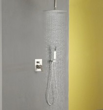 10 inch Bathroom Luxury Brushed Nickel Shower Faucet Set Wall Mounted Rainfall