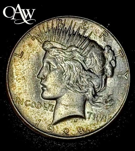 1928 P PEACE SILVER DOLLAR *KEY DATE* HIGH GRADE MS++++ Natural Toning SEE PICS