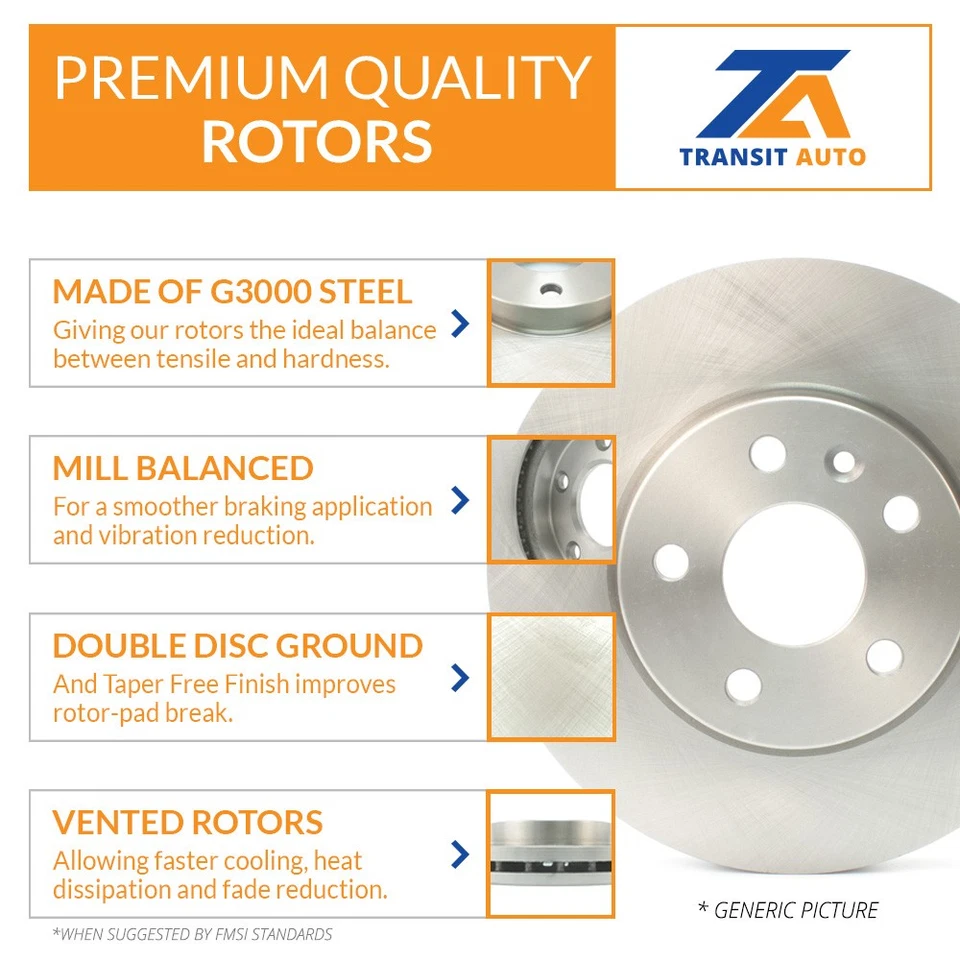 Front Rear Disc Brake Rotors And Ceramic Pads Kit For Subaru Tribeca B9 - Image 3 of 4