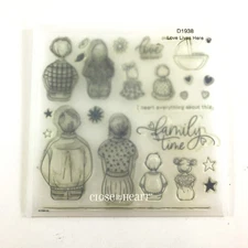 LOVE LIVES HERE Clear Stamp Close to My Heart My Acrylix D1938 Family Time