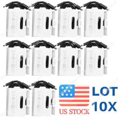 10PACK USB-C To USB-C Cable Fast PD Charger Cord Lot For Samsung Note10 S20 S22
