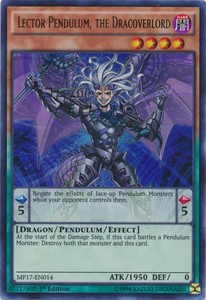 Lector Pendulum, the Dracoverlord - MP17-EN014 - Ultra Rare - 1st Edition x3 - N