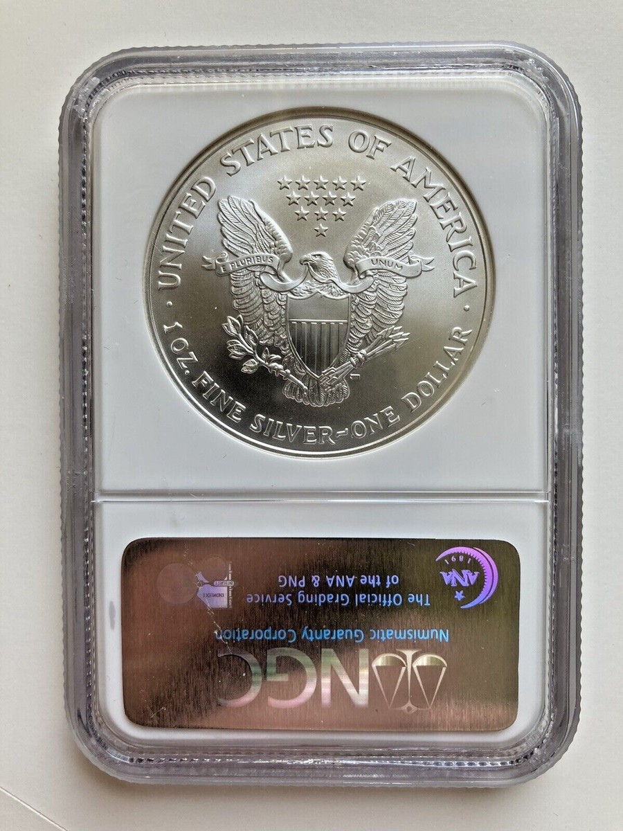 2006 SILVER EAGLE, MS 70, 1 of 1st 50,000 struck, NGC CERTIFIED