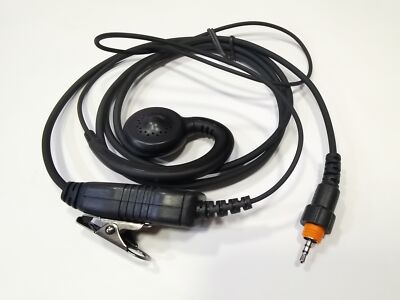 Écouteur Mono Avec Micro Pour Motorola CLP108, CLP1010, Etc. - Crochet D'oreille, Couleur Noire