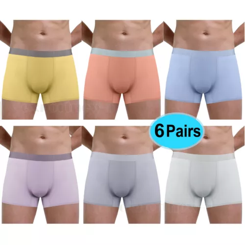 Men's Underwear Boxer Briefs Soft Comfortable Tag-Free Underwear for Men 6 Pack - Picture 1 of 17