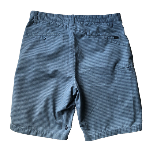 VOLCOM Men's Shorts Sz 36 FRICKIN Stripe Blue Chino Genuine Volcom - Picture 2 of 7