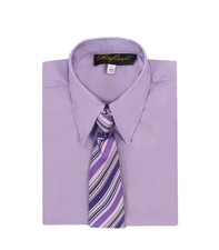 boys lilac Wysteria light purple formal dress shirt with matching tie Easter