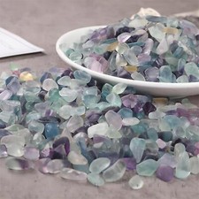 7-9mm Tęcza Fluoryt Szkło morskie Kawałki Odłamki Kryształ Kamień Dekoracja 100g