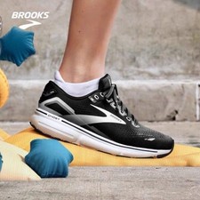NEW Brooks Ghost 15 Running Shoes Unisex Black/silver Cushion Comfort Sneakers