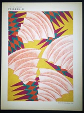 1930,ORIGINAL ÉMILE-ALAIN SÊGUY RARE ART NOUVEAU HANDCOLOR POCHOIR PRISMES U9C