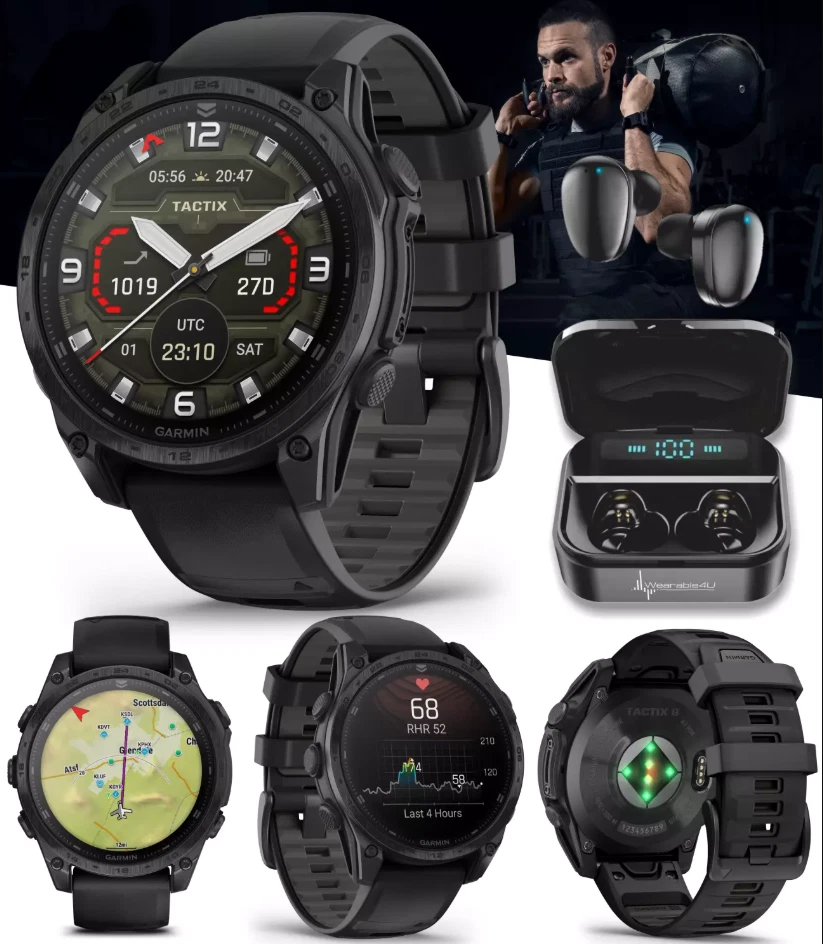 Garmin Tactix 8 AMOLED Smartwatch - 47mm Tactical GPS Watch With Flashlight, 16-Day Battery