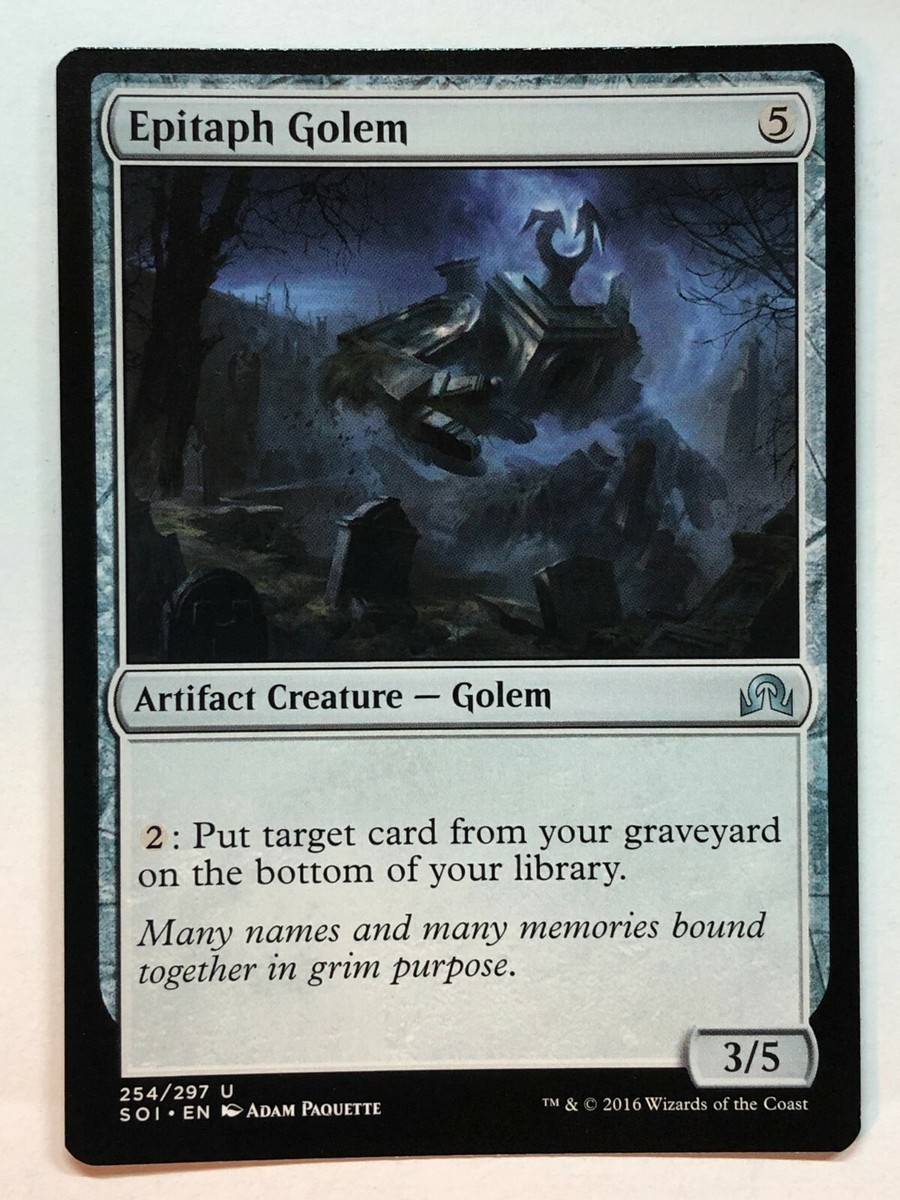 Epitaph Golem 2x FOIL SOI MTG Shadows Over Innistrad Uncommon MINT artifact Epitaph Golem 2x FOIL SOI MTG Shadows Over Innistrad Uncommon MINT artifact