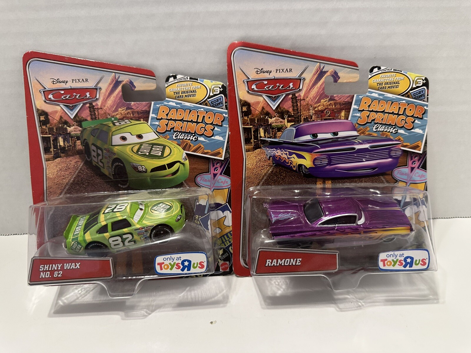 DISNEY PIXAR CARS RAMONE AND SHINY WAX RADIATOR SPRINGS CLASSIC