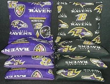 Set Of 8 Baltimore Ravens Cornhole Bags Quality FREE SHIPPING