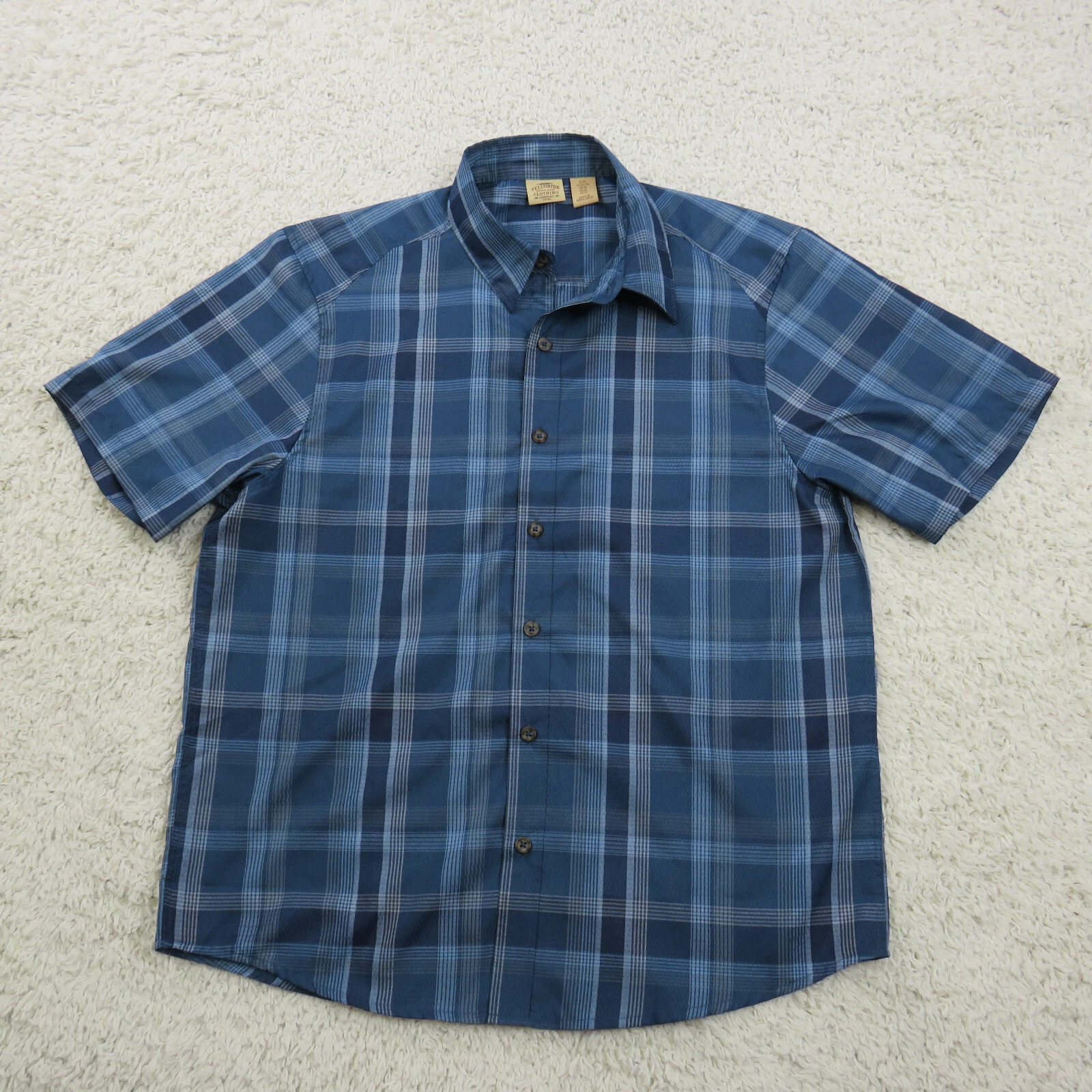 Telluride Shirt Mens Extra Large XL Blue Casual Mountain Hiking Hike Climbing