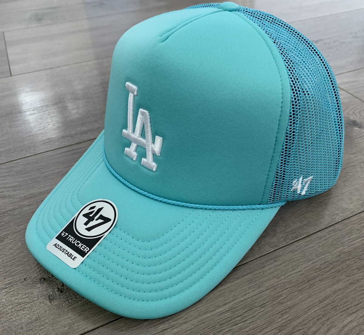 Urban Outfitters LA Dodgers ‘47 Brand Men’s Teal Blue Adjustable Trucker Hat