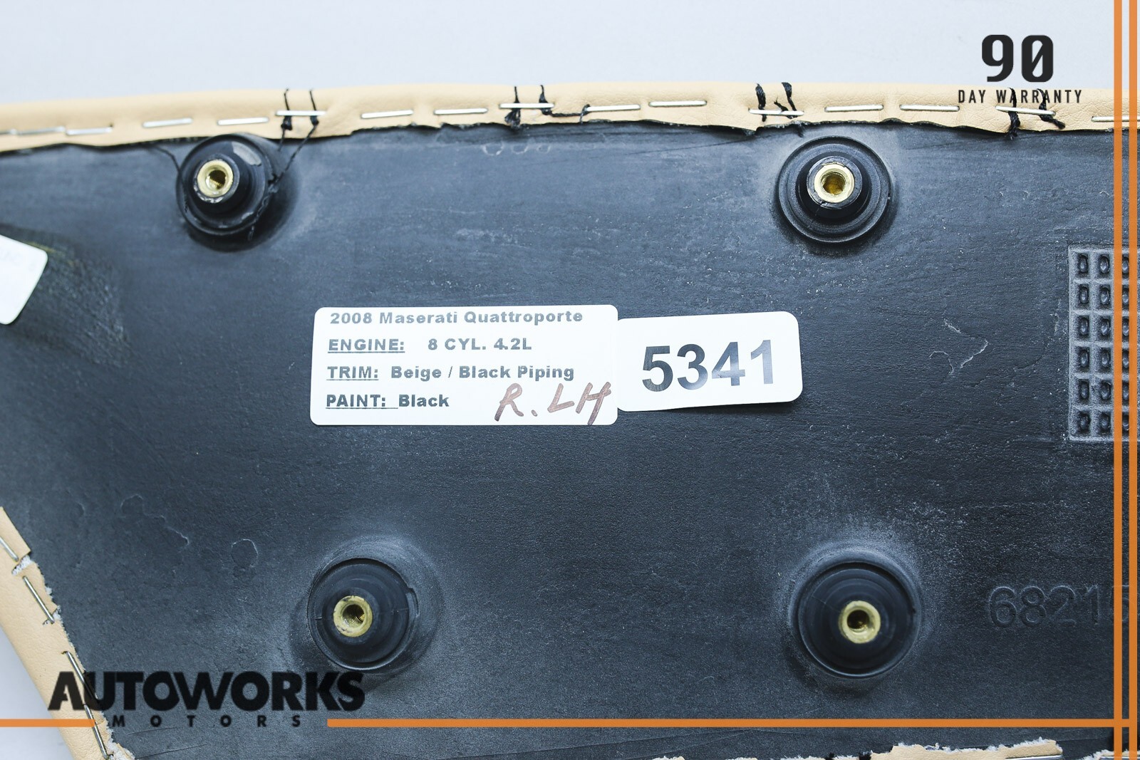 04-08 Maserati Quattroporte M139 Rear Left Side Door Panel Leather Trim OEM