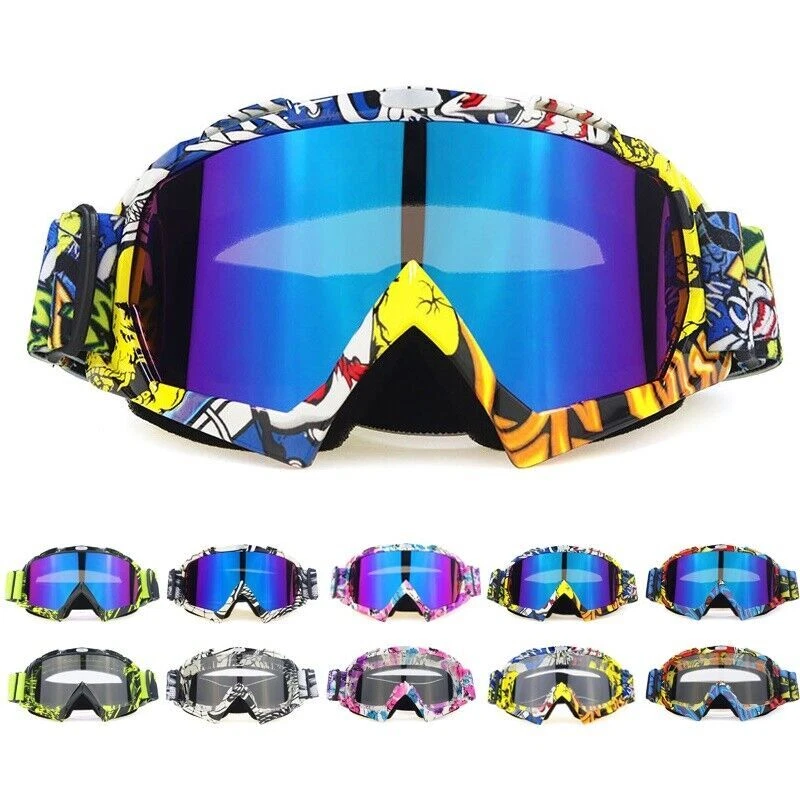 Lunettes de motocross avec imprimé graffiti - Protection UV400 Moto Quad VTT - Photo 1/4