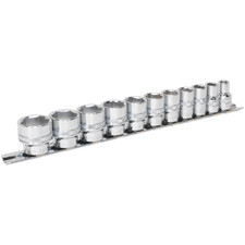 Image of Sealey 11 Piece 3/8" Drive Lock On Hexagon Socket Set Imperial