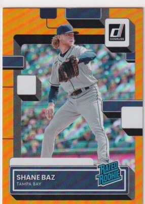 2022 DONRUSS ORANGE RC SHANE BAZ TAMPA BAY RAYS ROOKIE PARALLELS Z5675