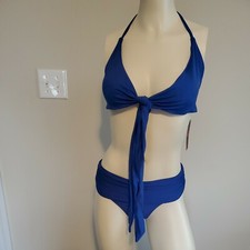Womens Swimsuit 2 Piece Blue Bikini Medium