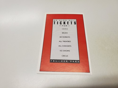 RS20 Boston Red Sox 1992 MLB Baseball Pocket Schedule - Tyson Ticket Agency - Picture 2 of 2