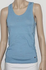Adidas Summer Rib Tank Top Sleeveless Shirt Women Blue Size: S