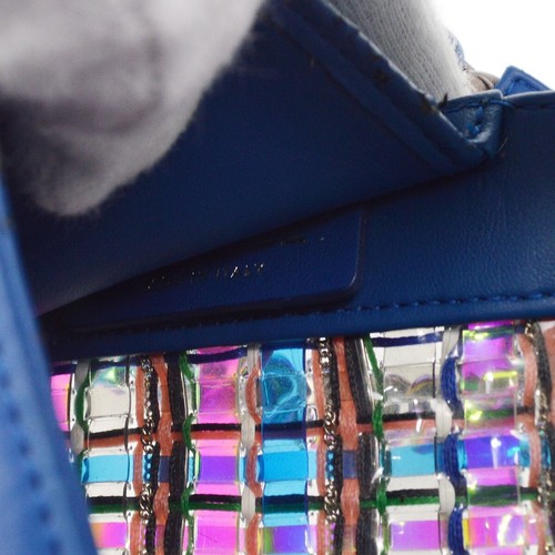 Boy Chanel Blue Lambskin Vinyl Small Chain Shoulder Bag XX02227 - Picture 7 of 8