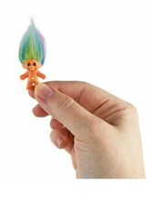 1 Worlds Smallest GOOD LUCK TROLL Gem Stone Tiny Charm Miniature Toy