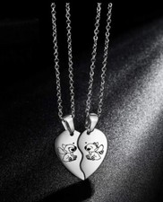 2 x Lilo And Stitch Necklace Heart Pendant Charm Jewellery Disney Friends