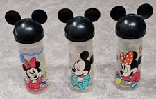 3 Vintage Evenflo Disney Babies Drop In Nurser 8oz Mickey  Minnie Mouse USED 