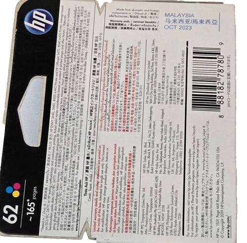 Cartucho de tinta tricolor original HP 62 C2P06AA - Imagen 5 de 5