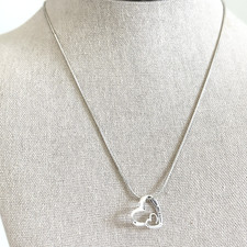 925 Sterling Silver My Sister My Friend Open Valentine's Heart Family Necklace