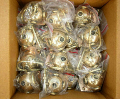 Vintage 50 pcs Wholesale Lot Handmade Brass Diving Helmet Key Chains Keyring 