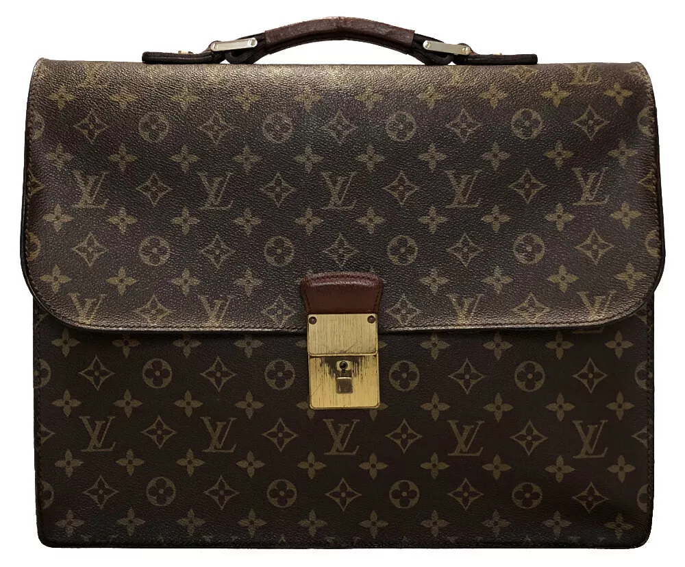 Authentic LOUIS VUITTON Konseie Briefcase Old business bag Monogram Men's