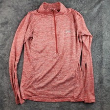Under Armour Pullover Womens S Red UA Tech Twist 1/2 Zip Active Training 1320128