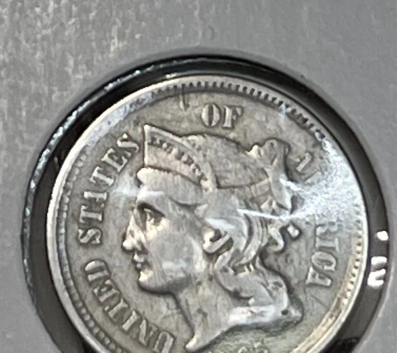 1865 Three Cent Coin With Errors - Image 4 of 4