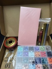 Deluxe Wax Seal Custom Stamp  624 Sealing Wax Beads 24Color Melting Station Kit