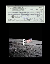 CHARLES PETE CONRAD Autographed Check 3rd Man to Walk On The Moon NASA Apollo 12