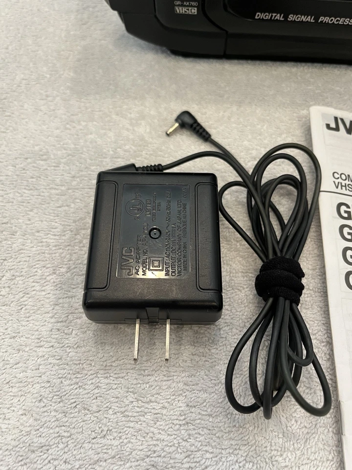 JVC GR-AX760U Compact VHSC Video Camcorder Manual Power Cord Tested/Works READ - Image 3 of 4