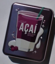 Tully's Coffee Candy Can 2025 Happy Bag Tin Empty Collectible 3.15in EE1