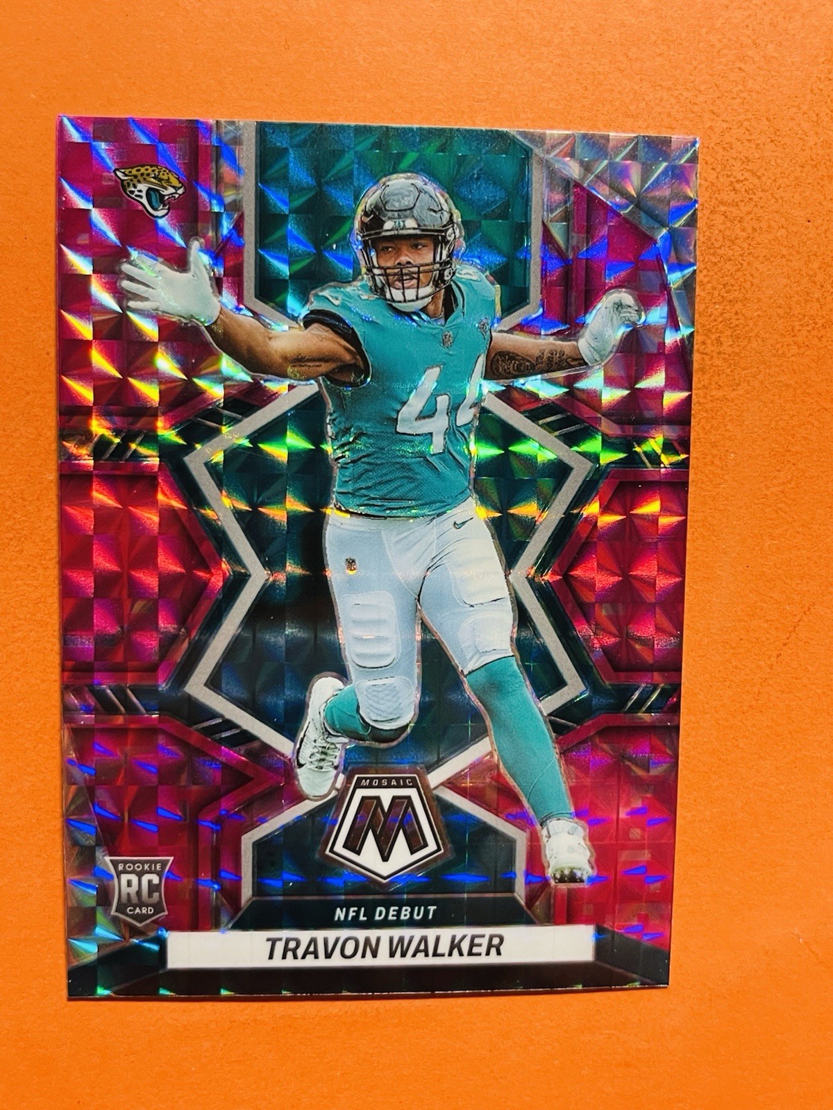 2022 Mosaic Pink Camo Prizm Travon Walker #286 Rookie Jacksonville Jaguars Debut