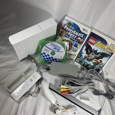 Nintendo Wii RVL-001 Console - White - Tested - GameCube Compatible w/ 3 Games
