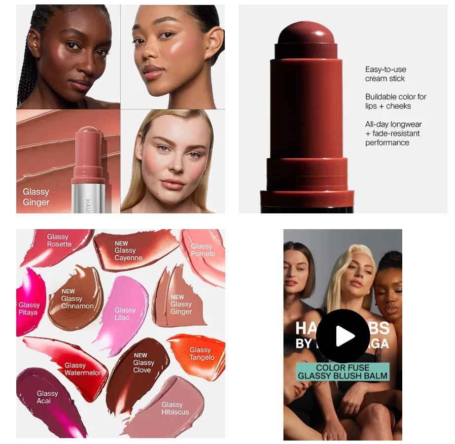 HAUS LABS Color Fuse Longwear Hydrating Lip & Cheek Balm Stick – Glassy Ginger - Image 2 of 3